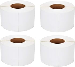 [4 Rolls, 4000 Labels] 4'' x 6'' Direct Thermal Labels, 3'' Core, Perforations Between Labels, Compatible with Zebra Printers