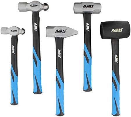ABN 5 Piece Hammer Set - Forging Hammer Tool Set, Metal Working Tools and Equipment Pein and Sledge Hammer Tools