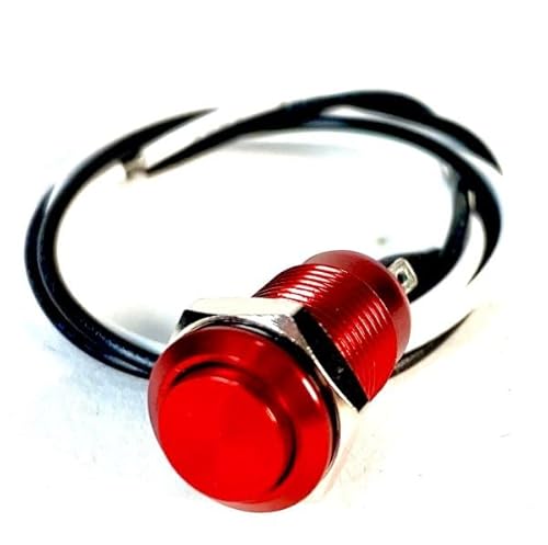 FU-Tone Tesi IDO Super M 10MM Metal Momentary Push Button Guitar Kill Switch RED/LXCb`
