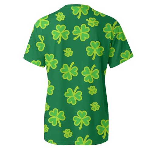ST. Patrick's Day T-Shirt For Women Luck Grass Letter St Paddys Day