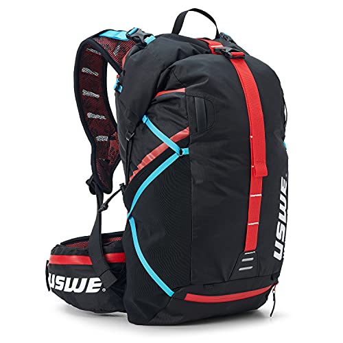 USWE Hajker - Mochila de invierno de 30 litros con parte superior enrollable impermeable, para senderismo y esquí, para hombres y mujeres con aislamiento térmico y protección contra congelación, color negro