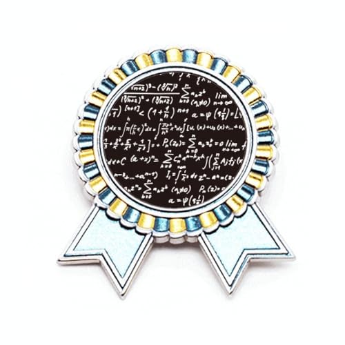 Broche de calcul en formule mathématique au design métallique épuré et finitions soignées