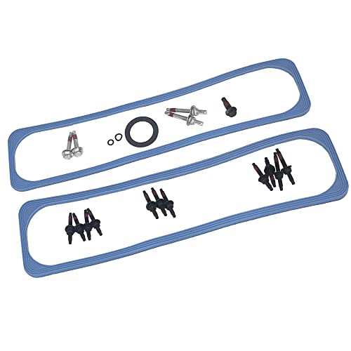 Image of Partsflow Upper & Lower Engine Intake Manifold Gasket Set For Cadillac Escalade For Chevrolet Express For Chevrolet G30 For GMC Savana For GMC Yukon For Isuzu Npr For Workhorse Fastrack OE#615-305