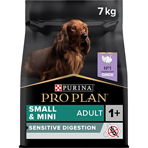 PRO PLAN Chien Formule Sans Céréales Small & Mini Adult Sensitive Digestion Dinde 7kg Croquettes pour chiens adultes de petite et très petite taille ayant une digestion sensible