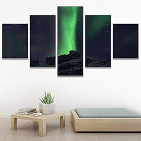 SIGNWIN 5 Panel Canvas Wall Art Astronomy &...