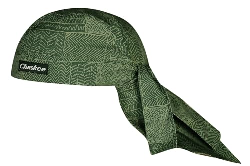 Chaskee Unisex Jogging Pirate Cap, tribal Print Olive, ONE Size