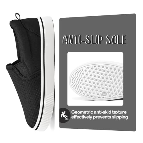Image of K KomForme Boys & Girls Slip on Shoes, Toddler Canvas Walking Shoes | Lightweight, Comfortable