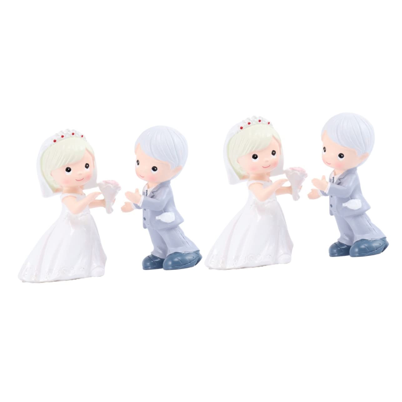 Abaodam Lot De 2 Figurines De Gâteau De Mariage en Résine Décorations pour Mariés Et Mariées Lot De 2 Pièces