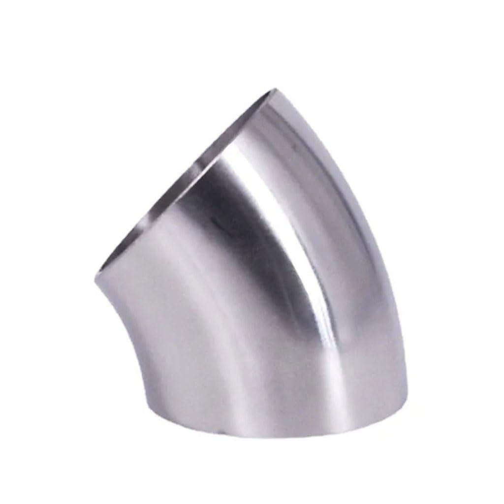 Accesorios de fontanería Accesorios de acero inoxidable, 1 pieza de codo de 45 grados, 19 mm, 25, 32, 34, 38, 45, 51, 57, 63, 76, 89, 102, 108, 114, 133, 159 mm de diámetro exterior, accesorio de tube