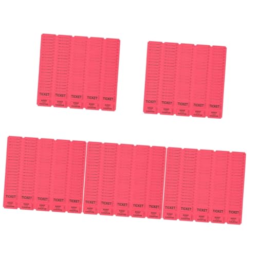 PRETYZOOM 500 Pièces Billets Tickets Billet de loterie européenne Billet de Concert Place de Concert Double Centre Commercial Porte Billet de tombola Places...