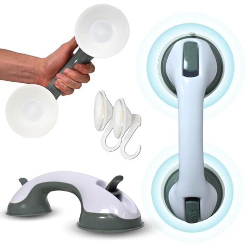 HERONVILLE Agarraderas Baño para Mayores (2PACKS-30CM) Agarrador Ducha Personas Mayores | Asidero Ducha | Asa de Seguridad para Baño | Asidero Baño | Agarraderas Baño | Agarrador Ducha | Asa Ducha