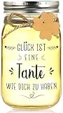 Hiipeefeel Beste Tante Geschenk, LED Flaschenlicht, Lieblingstante, Geburtstagsgeschenk Muttertagsgeschenk Tante Lieblingstante, Geschenk Muttertag Geburtstag Weihnachten