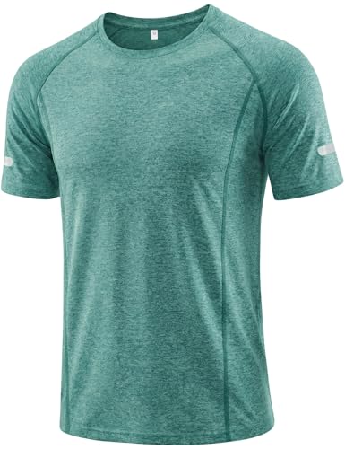 Wayleb Camiseta de Entrenamiento Hombre Manga Corta Secado Rápido y Transpirable para Running Fitness Gym