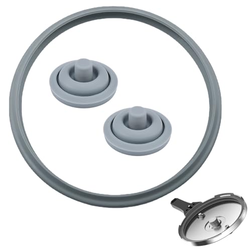 Guarnizione Pentola a Pressione per WMF,Silicone,Ø 22 cm Anello di Ricambio per Pentola a Pressione e 2 Guarnizione per Indicatore di Pressione,per WMF Perfect/Perfect Plus 3L, 4,5L, 6,5L, 8,5L