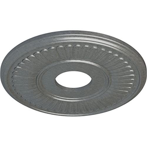 Image of Ekena Millwork 15 3 /4 inchOD x 3 7 /8 inchID x 3 /4 inchP Berkshire Ceiling Medallion Fits Canopies up to 7 inch Ceiling Medallion, Platinum