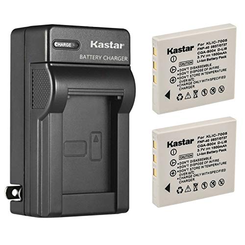 Kastar 2-Pack Battery and AC Wall Charger Replacement for Samsung SLB-0737, Samsung SBC-L5 Charger, Samsung Digimax NV7, Digimax i5, Digimax i6, Digimax i50 MP3, Digimax i70, Digimax NV5 Cameras