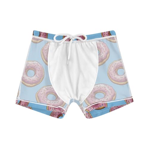 Donuts Pattern Boys Swim Trunks Kid's Swim Pants Swim Shorts Bathing Suit Swimsuit Swimwear4