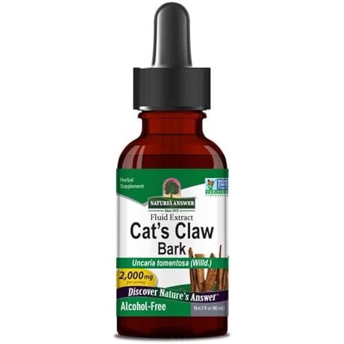 Nature's Answer, Cat's Claw Bark, 60ml, 2000mg Katzenkrallen-Rindenextrakt je Dosis, Geschmacksneutral, Vegan, Glutenfrei, Sojafrei, GMO frei