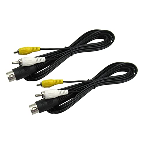 Nghtmre Premium Quality 6Ft Rca Tv Av Audio Video Cord Cable For Sega Genesis & Sega Master System #TOP2
