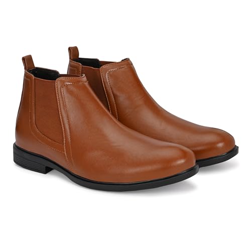Image of Amico Men's Slip On Fashion Chelsea Boots | High Tops, Soft Cushioned Insole, Comfortable Fit, Trendy, Stylish Boots