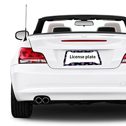 Paw Print Dog License Plate Frames, 2 Pack License Plate Covers Cute Funny Decorative Car Tag Frame Holder Cat Car Accessories For Girl Women Men Vehicles #TOP7