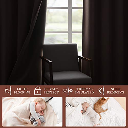 Homeideas 100% Blackout Curtains 84 Inches Long 2 Panels Faux Linen Curtains Blush Pink Room Darkening Curtains Thermal Insulated Grommet Window Curtains/Drapes With Liner For Nursery/Kids Room #TOP2