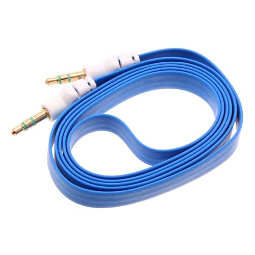 Cable Auxiliar Jack 3.5mm Plano Azul 0.91 m miniatura 1