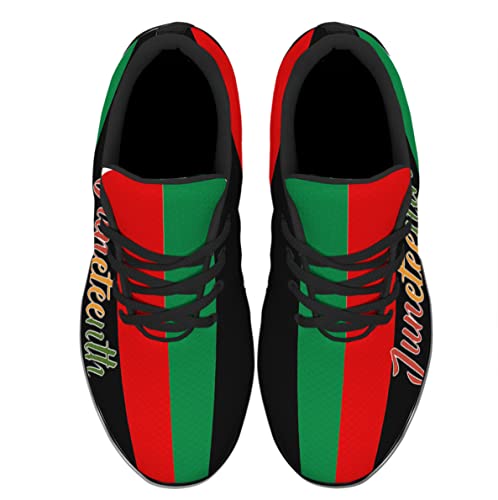 Sonzj-II Juneteenth Shoes, Freeish Since 1865 African American Women Running Sneakers Unisex Casual Tennis Shoes2