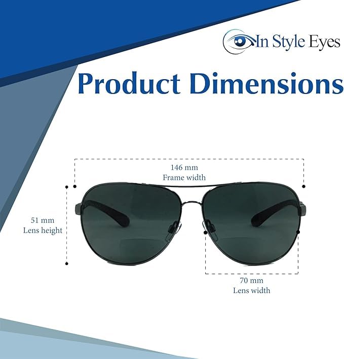 In Style Eyes C Moore Bifocal Sunglasses - Aviator Style Frame - Polarized Lens4