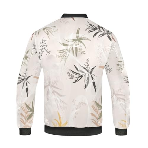 KLL Jaqueta de chuva masculina com padrão de folhas, leve, impermeável, impermeável, jaqueta masculi