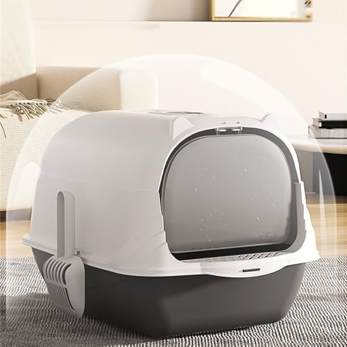 Arenero para gatos con tapa jumbo extra grande rosa miniatura 4