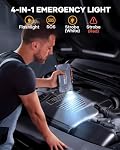 YaberAuto Portable Jump Starter, 4000A 12V Car Battery Booster Pack Jump Starter (Up to 9.0L Gas/7.0L Diesel), Battery Booster Jump Box with Safety Jump Cables,10 Protections,4-in-1 Emergency Light