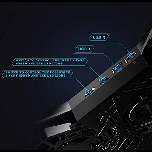 Base refrigerante notebook con 4 ventiladores ajustables miniatura 3