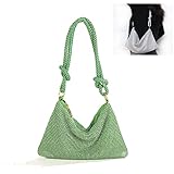 ?Diseño de lujo con diamantes de imitación brillantes? Este bolso de mano brillante está lleno de diamantes de imitación de cristal brillantes, elegantes y únicos. Este bolso de noche te hará lucir elegante y se convertirá en el centro de atención de la fiesta.