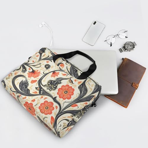 Maletín portátil ALAZA patrón floral paisley amarillo gris miniatura 7