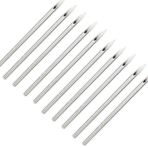 10 Sterilized Body Piercing Needles in 18 Gauge