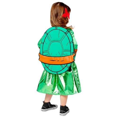 amscan 9909144 Childs Girls Teenage Mutant Ninja Turtles Fancy Dress Costume Age 10-12 Years, Yellow and Green - Image 2