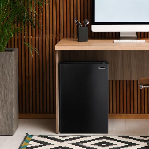 Image of Magic Chef 4.4-cu. ft. Mini Fridge in Black, Small Compact All Refrigerator with No Freezer for Bedroom, Apartment, Dorm Room, Office