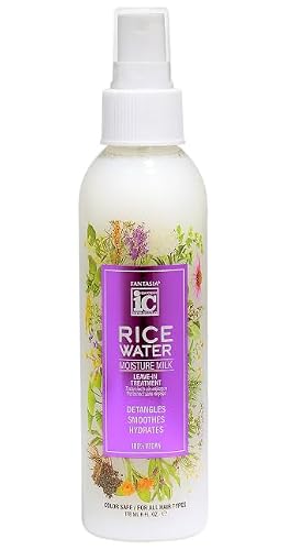 Image of IC Fantasia Rice Water Moisture Milk Leave-In Treatment – Hydrating & Strengthening Hair Milk for Dry, Damaged Hair – Promotes Growth, Softness & Shine – 6 oz
