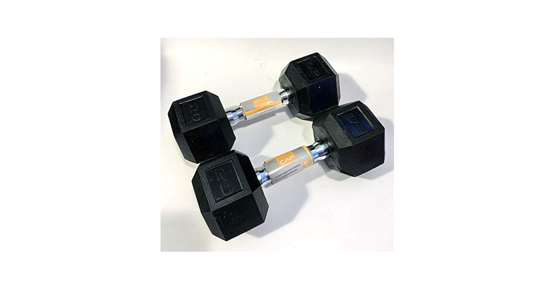 Amazon.com : CAP Barbell Hex Rubber Dumbbell with Metal