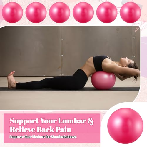 Image of Sotiff 20 Pcs 9 Inch Pilates Ball Bulk Exercise Pilates Ball Mini Yoga Balls Therapy Core for Stability Barre Training Stretching Physical Posture Training Gym Workout with Inflation Tube