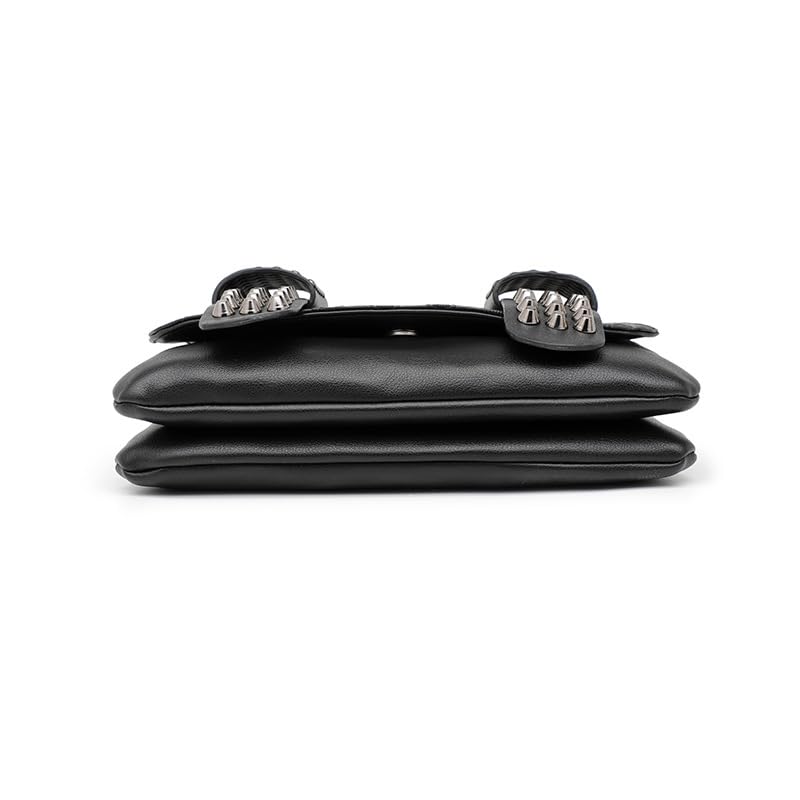 PU Leather Rivet Crossbody Bag Black Skull Shoulder Purse Handbag for Women3