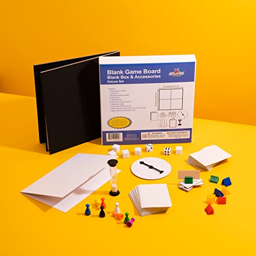 Create Your Own Board Game Set – Diy Game Kit With Blank Game Board, Game Pieces, Blank Cards, Dice, Spinner, Rulebook, Sand Timer – Complete Build Your Own Game Set For Family Board Games #TOP2