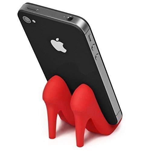 ZLMC Creative Mobile Phone Stands Mounts Holder Cute High Heels stand Shoes Shaped for Cell Phone Multifunctional Cellphone Smartphone Tablet (Red)