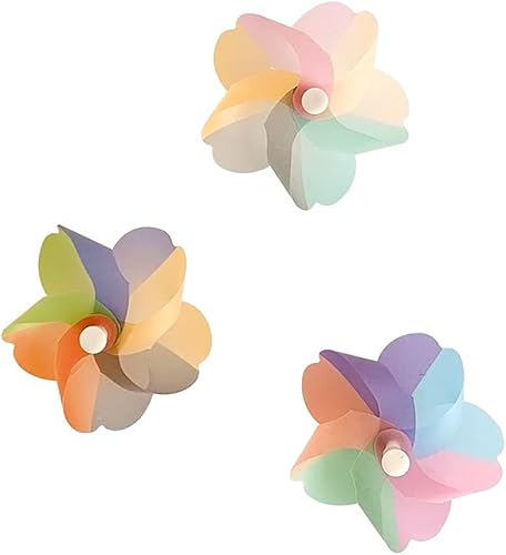 Imanes giratorios para nevera con flores, molino de viento Sakura para pizarra blanca y refrigerador, decoración de oficina y cocina (coloridos)
