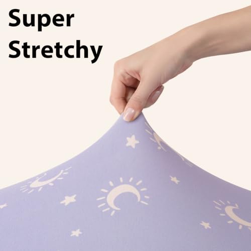 Image of Baby Crib Sheets Girl, 3 Pack Toddler Bed Sheets Fitted for 52 inchx28 inch Standard Crib and Toddler Mattresses, Super Soft Microfiber Purple Magic Fairy