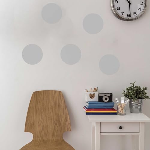 Tempaper Peel and Stick Dry Erase Message Orbs, Stone Grey, 7.5 Inch Circles, Set of 5 by Tempaper - Used condition - US$11.26