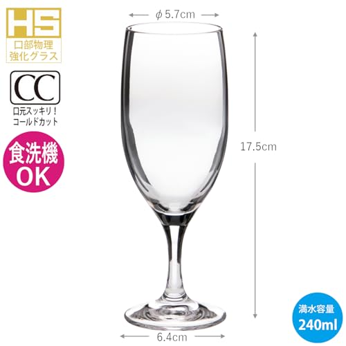 Vaso de vidrio Toyo Sasaki 240 ml Japón apto lavavajillas miniatura 5