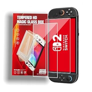 Tempered Glass Screen Protector for Nintendo Switch 2 (2025), 7.9” HD Clear Anti-Scratch Shatterproof Bubble-Free and Auto-Alignment Easy Installation Protection Film for Switch2 Accessories (1 pack)