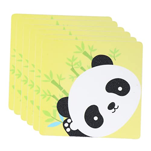 ABOOFAN 6pcs Cartoon Slip Stickers for Bathtub Self Adhesive Decals with Panda Pattern for Kitchen Bathroom Pool and More Slip Prevention Safety Stickers